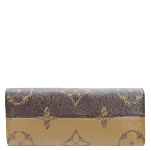 Louis Vuitton Onthego MM Giant Monogram Reverse Canvas Tote Bag Brown - Picture 16 of 16